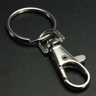 10PCS Verzilverd Kreeft Sluiting Sleutelhanger Snap Hook DIY Sieraden