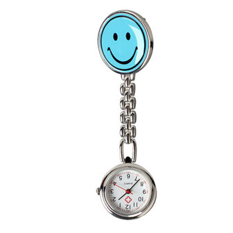 Portable Charm Smile Face Nurse Watch roestvrij stalen zakhorloges