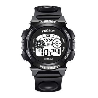 COOBOS 1155 digitaal kinderhorloge Colorful Lichtgevend kalenderalarm Sport waterdicht kinderhorloge