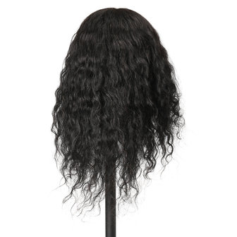 48 cm 100% Menselijk Haar Kappers Mannequin Hoofd Praktijk Model Lange Krullend Haar