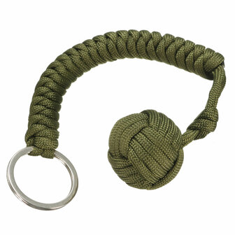 Outdoor Survival Stainless Steel Ball Sleutelhouder Keychain Ring