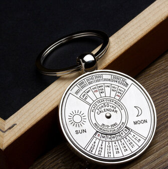 Beste Cadeau 2010 tot 2060 jaar Kalender Metalen Sleutelhanger Persoonlijke Sleutelhanger