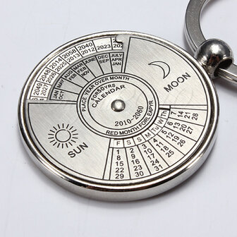 Beste Cadeau 2010 tot 2060 jaar Kalender Metalen Sleutelhanger Persoonlijke Sleutelhanger