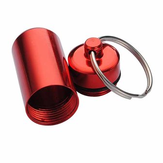 Aluminium Pillendoos Geval Fleshouder Container Keychain