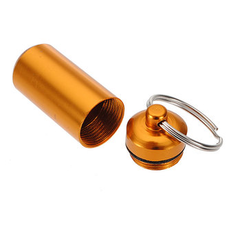 Aluminium Pillendoos Geval Fleshouder Container Keychain