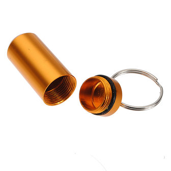 Aluminium Pillendoos Geval Fleshouder Container Keychain