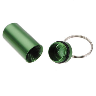 Aluminium Pillendoos Geval Fleshouder Container Keychain