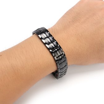 Punk RVS 4 in 1 Sterke Magnetische Therapie Armband Genezing Sieraden voor Mannen
