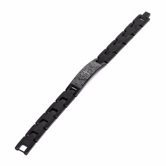 Cross Bible Black Titanium Heren Magneet Armband Healing Jewelry Men Gift