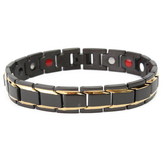 Zwart 316L Titanium Gezondheid Magnetische Armband Sieraden voor Mannen