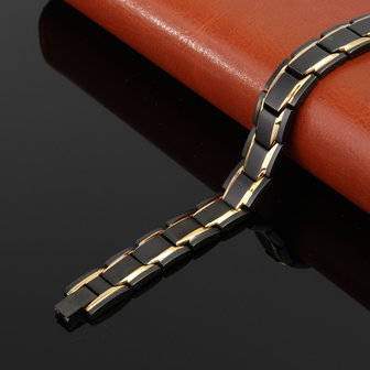 Zwart 316L Titanium Gezondheid Magnetische Armband Sieraden voor Mannen