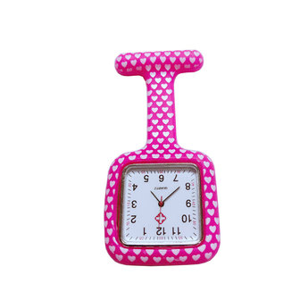 Rubber vierkant Clip verpleegster horloges Multicolor arts zakhorloge