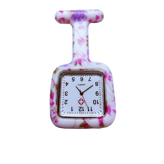 Rubber vierkant Clip verpleegster horloges Multicolor arts zakhorloge