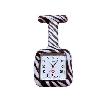 Rubber vierkant Clip verpleegster horloges Multicolor arts zakhorloge