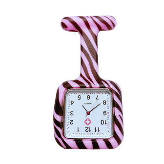 Rubber vierkant Clip verpleegster horloges Multicolor arts zakhorloge