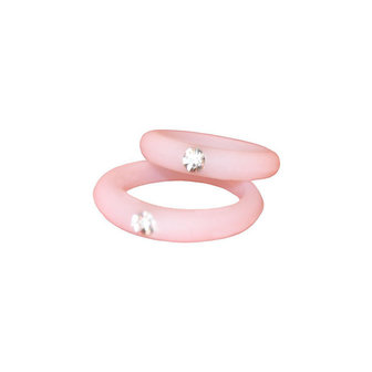 5MM Colorful Milieu-siliconen Ring Rhinestones Paarringen Huwelijkscadeau voor heren voor dames