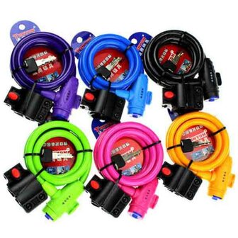 Universele Spoelkabel Fietscyclus Fietsbeveiligingsslot