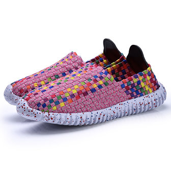 US Size 5-9 Women Shoes Hand Geweven Ademend Net Hollows Beach Summer