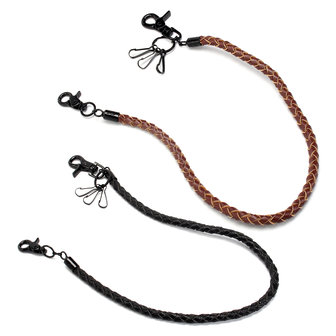 Punk PU lederen Biker sleutelhanger sleutel Jeans portemonnee riem keten Hip-hop gesp sleutelhanger