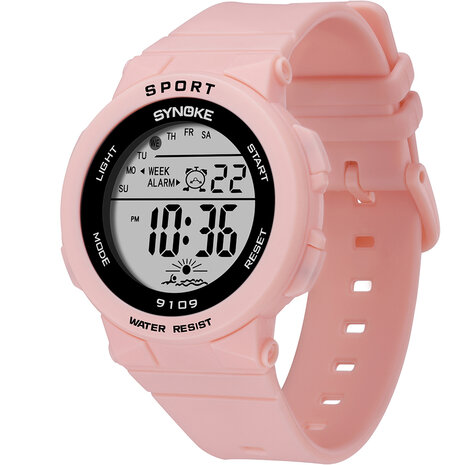SYNOKE 9109 Kinderen kijken 5ATM waterdicht lichtgevend display Student Outdoor Sport Digitaal horloge