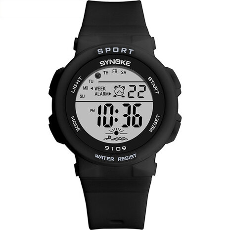 SYNOKE 9109 Kinderen kijken 5ATM waterdicht lichtgevend display Student Outdoor Sport Digitaal horloge