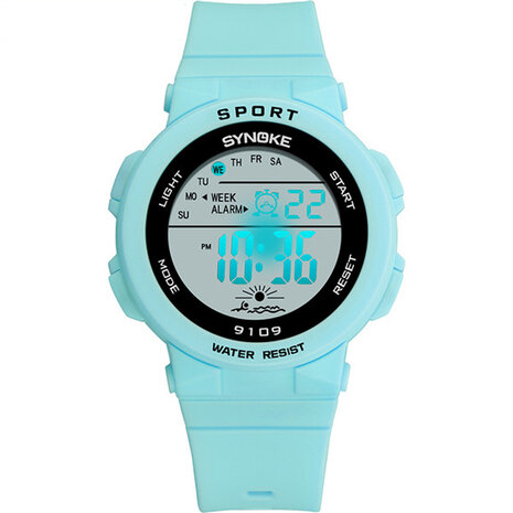 SYNOKE 9109 Kinderen kijken 5ATM waterdicht lichtgevend display Student Outdoor Sport Digitaal horloge