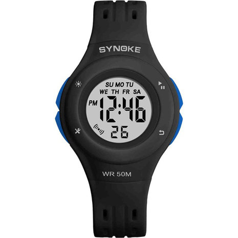 SYNOKE 9113 Sport kinderhorloge Lichtgevende weekweergave Chronograaf Alarm Waterdicht LED kinder digitaal horloge