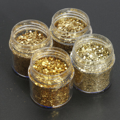 Champagne Goud Gemengde Glitter Poeder Sequins Shining Stof Nagel Kunst Decoratie Oogschaduw Ornament