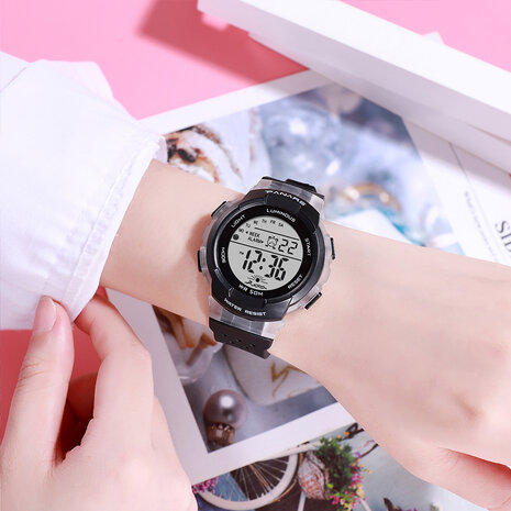SYNOKE 8138 Sport Colorful Kinderhorloge 5ATM waterdicht lichtgevend digitaal studentenhorloge