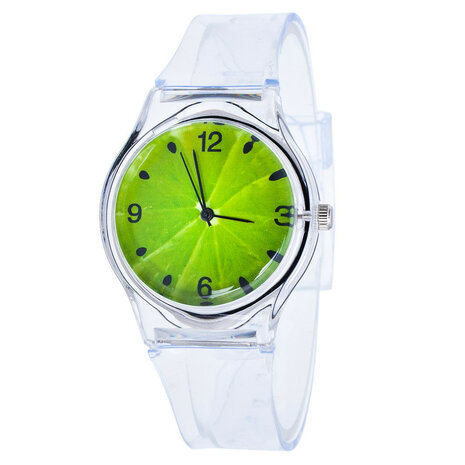 Deffrun Transparant unieke stijl student polshorloge siliconen horloge band quartz horloge