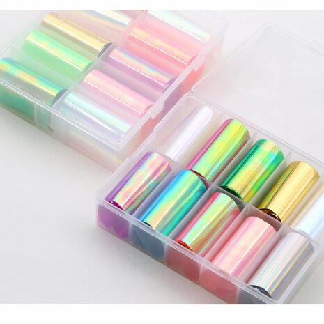 Kleurrijke Laser Aurora Paper Candy Paper Jewelry Starry Sky Transfer Nail Stickers Nail Art Jewelry