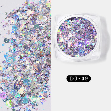 Nagel Verplicht 12 kleuren Licht veranderende ui Poeder Symfonie Glitter Glitter Glitter Glitter Glitter Pailletten Maat Mix Set