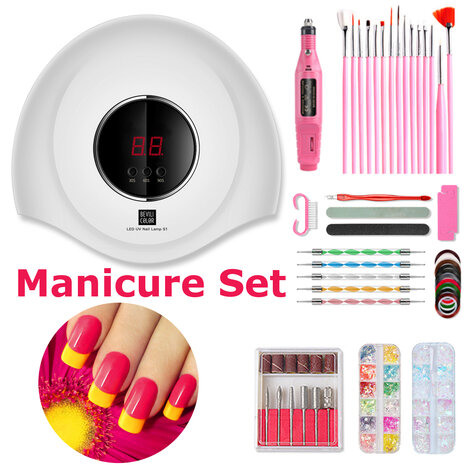 Dubbele lichtbron UV Nagellamp LED-lichttherapiemachine Polijstpen set