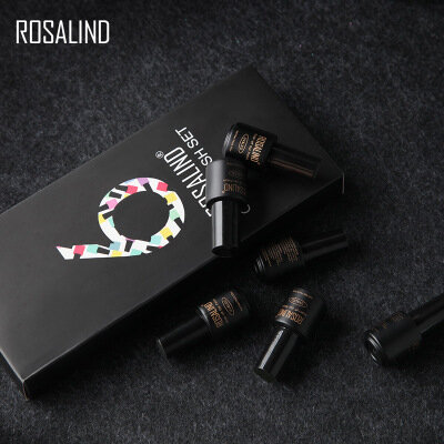 ROSALIND 6-delige nagel gel nagellak set kleuren gel of nagel set