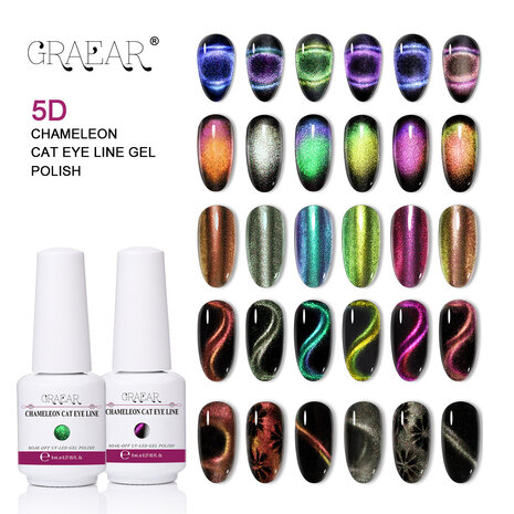 Super Galaxy Cat Eye Gel 8 ml 5D Chameleon Cat Eyeliner Starry Fototherapie UV Gel Nail