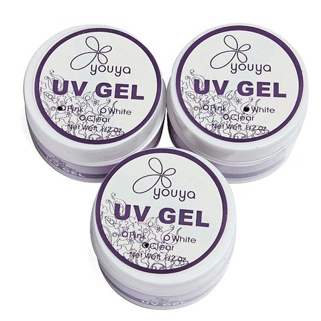 3Colors Duidelijke Roze Witte Nail Art Acryl UV Gel Builder Lijm