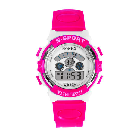 HONHX 63-1 Fashion kinderhorloge Datum Weekweergave Multifunctioneel kindersport Drieoog digitaal horloge