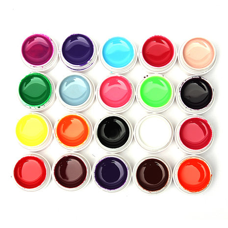20 mix pure kleuren acryl nagel kunst uv gel bouwer