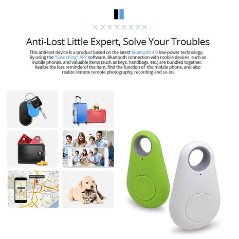 Bluetooth-sleutelzoeker Slim anti-verloren apparaat Anti-verloren sleutelhanger Mobiele telefoon Verloren alarm Bidirectionele zoeker Anti-verloren artefact