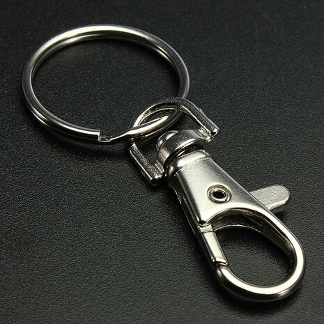 10PCS Verzilverd Kreeft Sluiting Sleutelhanger Snap Hook DIY Sieraden