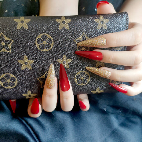 24 stks / set extra lange ballerina kunstnagels platte waterdruppels matte volledige dekking kunstnagels