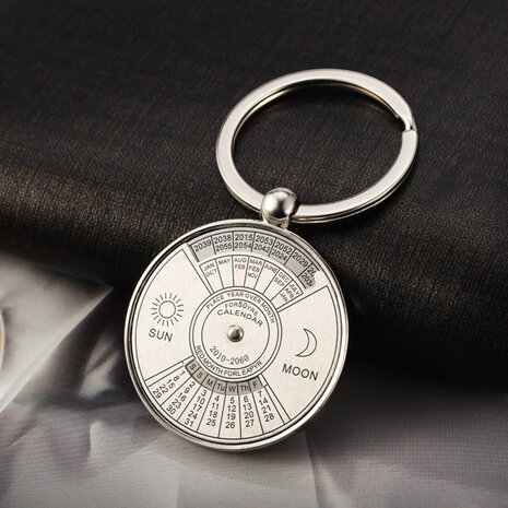 Beste Cadeau 2010 tot 2060 jaar Kalender Metalen Sleutelhanger Persoonlijke Sleutelhanger