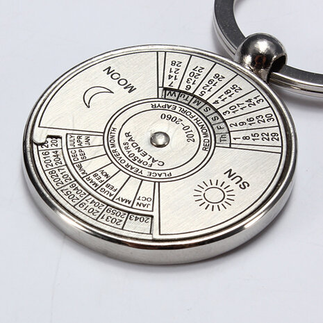 Beste Cadeau 2010 tot 2060 jaar Kalender Metalen Sleutelhanger Persoonlijke Sleutelhanger