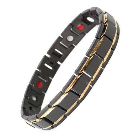 Zwart 316L Titanium Gezondheid Magnetische Armband Sieraden voor Mannen