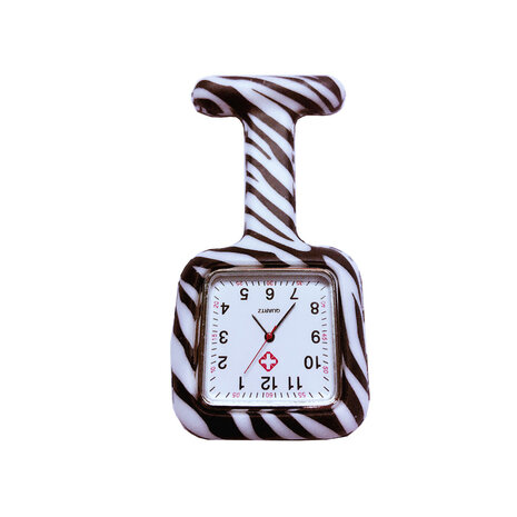 Rubber vierkant Clip verpleegster horloges Multicolor arts zakhorloge