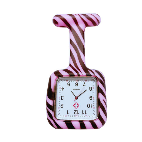Rubber vierkant Clip verpleegster horloges Multicolor arts zakhorloge