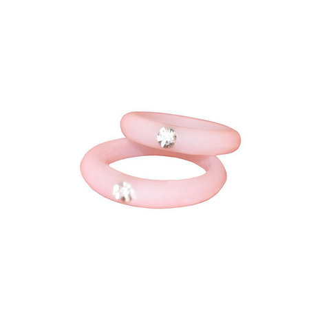 5MM Colorful Milieu-siliconen Ring Rhinestones Paarringen Huwelijkscadeau voor heren voor dames