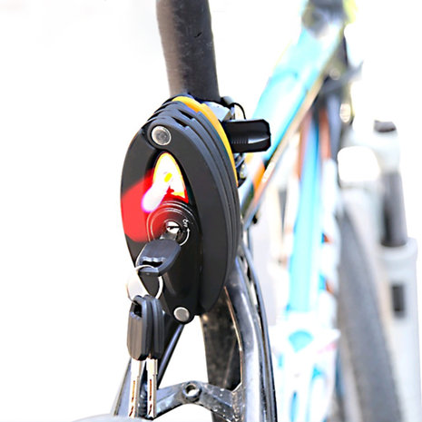 XANES TLL02 Achterlicht Type Vouwfietsslot Rubberen oppervlak Anti-diefstal verbindingsslot voor MTB
