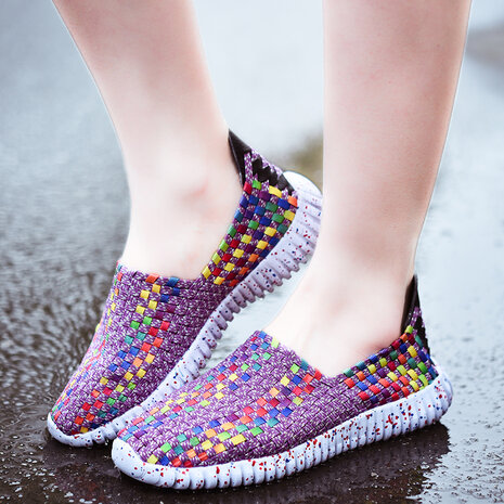 US Size 5-9 Women Shoes Hand Geweven Ademend Net Hollows Beach Summer