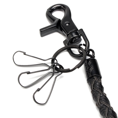 Punk PU lederen Biker sleutelhanger sleutel Jeans portemonnee riem keten Hip-hop gesp sleutelhanger